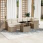 Preview: ARDEBO.de - 8-tlg. Garten-Sofagarnitur mit Kissen Beige Poly Rattan