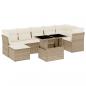 Preview: 8-tlg. Garten-Sofagarnitur mit Kissen Beige Poly Rattan