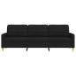 Preview: 3-Sitzer-Sofa Schwarz 210 cm Stoff