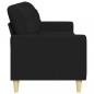 Preview: 3-Sitzer-Sofa Schwarz 210 cm Stoff