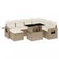 Preview: 8-tlg. Garten-Sofagarnitur mit Kissen Beige Poly Rattan