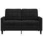 Preview: 2-Sitzer-Sofa Schwarz 120 cm Samt