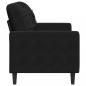 Preview: 2-Sitzer-Sofa Schwarz 120 cm Samt