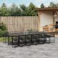 Preview: ARDEBO.de - 13-tlg. Garten-Essgruppe Schwarz Poly Rattan