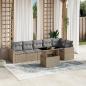 Preview: ARDEBO.de - 7-tlg. Garten-Sofagarnitur mit Kissen Beige Poly Rattan