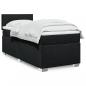 Preview: ARDEBO.de - Boxspringbett mit Matratze Schwarz 80x200 cm Stoff