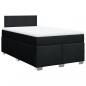 Preview: Boxspringbett mit Matratze Schwarz 120x190 cm Stoff