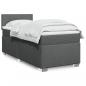 Preview: ARDEBO.de - Boxspringbett mit Matratze Dunkelgrau 90x200 cm Stoff