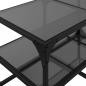 Preview: Couchtisch mit Glasplatte Schwarz 78,5x40x45 cm Stahl