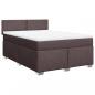 Preview: Boxspringbett mit Matratze Dunkelbraun 140x200 cm Stoff