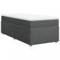 Preview: Boxspringbett mit Matratze Dunkelgrau 90x200 cm Stoff