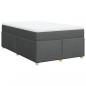 Preview: Boxspringbett mit Matratze Dunkelgrau 120x200 cm Stoff