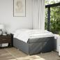 Preview: Boxspringbett mit Matratze Dunkelgrau 120x200 cm Stoff