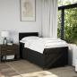 Preview: Boxspringbett mit Matratze Schwarz 90x200 cm Stoff