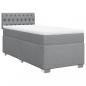 Preview: Boxspringbett mit Matratze Hellgrau 90x200 cm Stoff