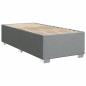 Preview: Boxspringbett mit Matratze Hellgrau 90x200 cm Stoff