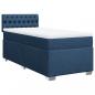 Preview: Boxspringbett mit Matratze Blau 90x200 cm Stoff