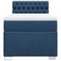 Preview: Boxspringbett mit Matratze Blau 90x200 cm Stoff