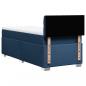 Preview: Boxspringbett mit Matratze Blau 90x200 cm Stoff