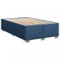 Preview: Boxspringbett mit Matratze Blau 90x200 cm Stoff