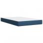 Preview: Boxspringbett mit Matratze Blau 90x200 cm Stoff