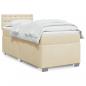 Preview: ARDEBO.de - Boxspringbett mit Matratze Creme 90x200 cm Stoff