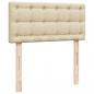 Preview: Boxspringbett mit Matratze Creme 90x200 cm Stoff