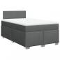 Preview: Boxspringbett mit Matratze Dunkelgrau 120x200 cm Stoff