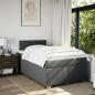 Preview: Boxspringbett mit Matratze Dunkelgrau 120x200 cm Stoff