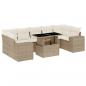 Preview: 8-tlg. Garten-Sofagarnitur mit Kissen Beige Poly Rattan