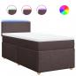 Preview: Boxspringbett mit Matratze Dunkelbraun 90x190 cm Stoff