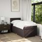 Preview: Boxspringbett mit Matratze Dunkelbraun 90x190 cm Stoff