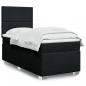 Preview: ARDEBO.de - Boxspringbett mit Matratze Schwarz 90x200 cm Stoff