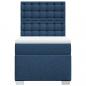 Preview: Boxspringbett mit Matratze Blau 90x200 cm Stoff