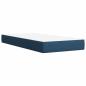 Preview: Boxspringbett mit Matratze Blau 90x200 cm Stoff