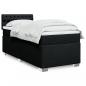 Preview: ARDEBO.de - Boxspringbett mit Matratze Schwarz 90x190 cm Stoff