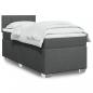 Preview: ARDEBO.de - Boxspringbett mit Matratze Dunkelgrau 90x190 cm Stoff