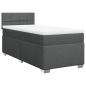 Preview: Boxspringbett mit Matratze Dunkelgrau 90x190 cm Stoff