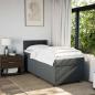 Preview: Boxspringbett mit Matratze Dunkelgrau 90x190 cm Stoff