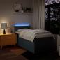 Preview: Boxspringbett mit Matratze Blau 90x200 cm Stoff