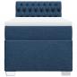 Preview: Boxspringbett mit Matratze Blau 90x200 cm Stoff