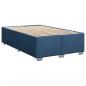 Preview: Boxspringbett mit Matratze Blau 90x200 cm Stoff