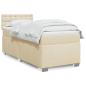 Preview: ARDEBO.de - Boxspringbett mit Matratze Creme 90x200 cm Stoff