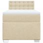 Preview: Boxspringbett mit Matratze Creme 90x200 cm Stoff