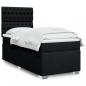 Preview: ARDEBO.de - Boxspringbett mit Matratze Schwarz 100x200 cm Stoff