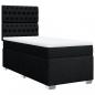 Preview: Boxspringbett mit Matratze Schwarz 100x200 cm Stoff