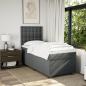 Preview: Boxspringbett mit Matratze Dunkelgrau 90x190 cm Stoff