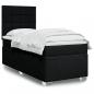 Preview: ARDEBO.de - Boxspringbett mit Matratze Schwarz 90x190 cm Stoff