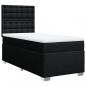 Preview: ARDEBO.de - Boxspringbett mit Matratze Schwarz 100x200 cm Stoff