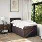 Preview: Boxspringbett mit Matratze Dunkelbraun 90x200 cm Stoff